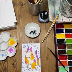 月曜日★顔彩クラス開講！絵画教室nano 木屋町御池　生徒さん募集中！の画像