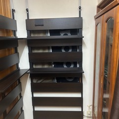 突っ張りウォールラック×2の画像