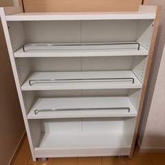 [組み立て不要]キッチン棚　 隙間ワゴン ロータイプ