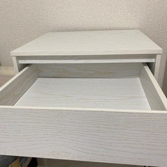 サイドテーブル ミニ ベッドサイドテーブル　ホワイトの画像