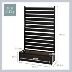 アルミフェンス、プランター付の画像