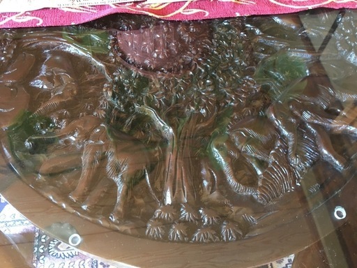 Elephant table set ; Thailand’s Artisanal Wood-carving handicrafts 