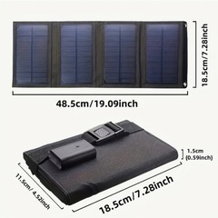 ジャンク品 2,000円→500円【106】新品 ポータブル折りたたみ式ソーラーパネル 5V 35Wの画像