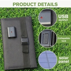 ジャンク品 2,000円→500円【106】新品 ポータブル折りたたみ式ソーラーパネル 5V 35Wの画像