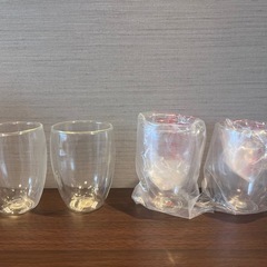 ボダム ダブルウォールグラス 350ml 4つ(新品&中古)