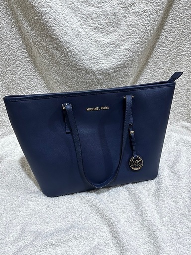 【爆買い！】 MICHAEL KORS】トップジップ トートバッグ NAVY (ネイビー バッグ