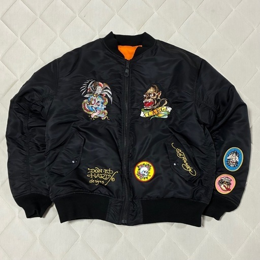 Ed Hardy XLARGE エクストララージ刺繍ジャケット (ぷっと) 赤嶺 Ed Hardy XLARGE エクストララージ刺繍ジャケット (ぷっと) 赤嶺