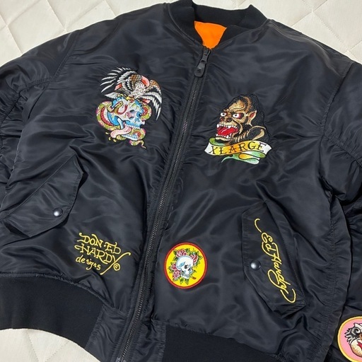 Ed Hardy XLARGE エクストララージ刺繍ジャケット (ぷっと) 赤嶺 Ed Hardy XLARGE エクストララージ刺繍ジャケット (ぷっと) 赤嶺