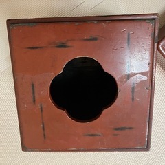 衣装盆とゴミ箱のセット　レトロ家具の画像