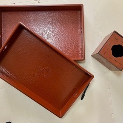 衣装盆とゴミ箱のセット　レトロ家具