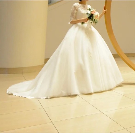 ウェディングドレス2wayプリンセスラインボレロ・オーバースカートyns　SC18328