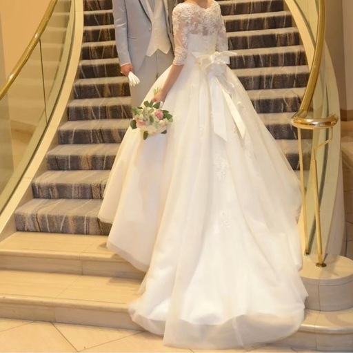 ウェディングドレス2wayプリンセスラインボレロ・オーバースカートyns