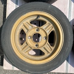 ❤️希少☆旧車☆当時物☆ALMEX☆13インチ アルミホイール夏タイヤ4本セット❣️の画像