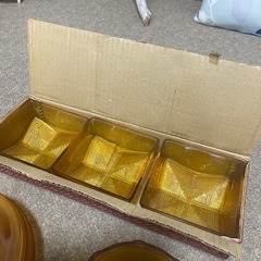 ADERIA COLOR 屠蘇器セット 琥珀色レトロ アンティークの画像