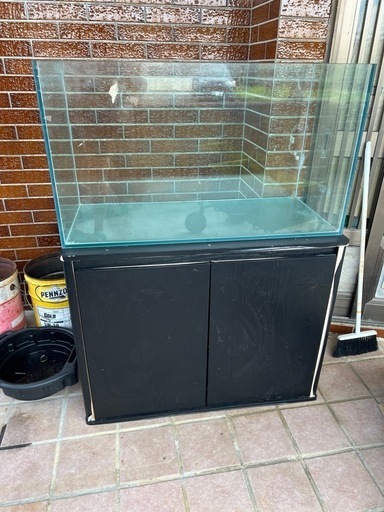 90cmオールガラス水槽　台セット