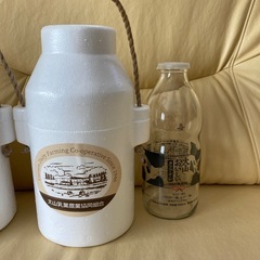 大山牛乳などの空き容器セットの画像