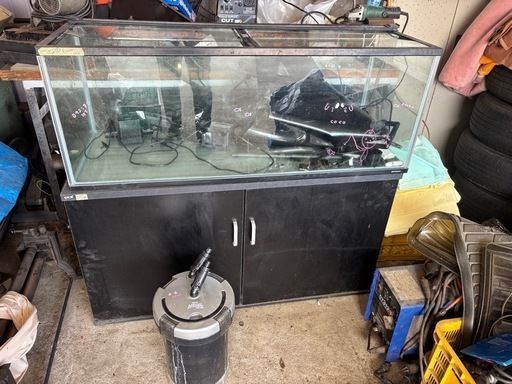 水槽セット　120×45×45    中古品　（海水・塩水で使用してました）