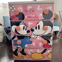 ミッキー、ミニー　4段チェスト