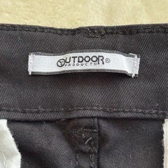 OUTDOOR ブラック ワークパンツの画像