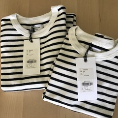 【新品タグ付】【ARCH&LINE/アーチアンドライン】【2枚】長袖TシャツボーダーロングTシャツ　の画像