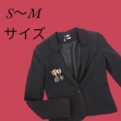 H&M　黒　ジャケット　テーラードジャケット　ブラック　エイチア...