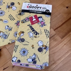 SNOOPY イエロー　サブバッグ　上靴袋　カットクロス　3点セットの画像