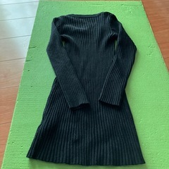 ニットワンピース　M 黒の画像