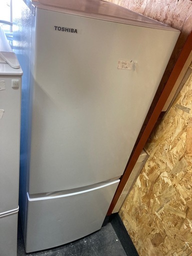☆中古￥16,800！東芝　153㍑2ドア冷蔵庫　家電　2024年製　GR-V15BS型　幅48㎝ｘ奥行58㎝ｘ高さ127㎝　【OD049】