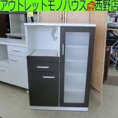 【格安！】 ミドルレンジボード ブラウン 幅80cm レンジ台 ...
