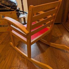 キッズ用ミッキーチェア・木製ロッキングチェアの画像