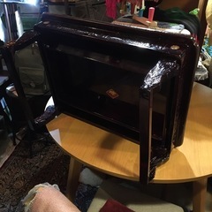 折り畳み螺鈿テーブル made in Korea【F00910】の画像