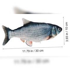 《 電動 / 飛び跳ねる！活きがいいお魚さん ペット用おもちゃ 》の画像
