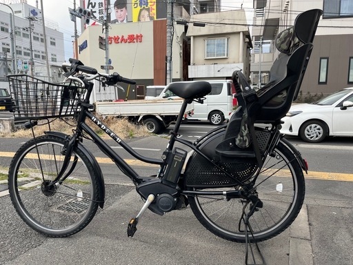 中古ブリヂストン電動アシスト自転車　8.7Ah  後ろ子乗せ付き
