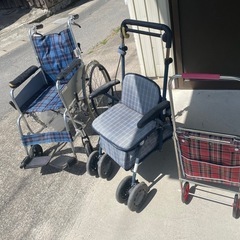 車椅子、手押し車、カート車セット