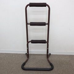 ★ 新札幌 ★ CAINZ カインズ 立ち上がりサポートステッキ3段 ブラウン 介護用品 補助 手すり / No.3274 ★の画像