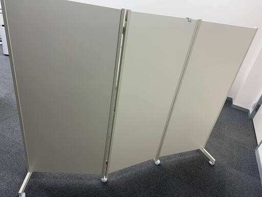 日本住器工業 折畳みパーテーション キャスター付 3連 高さ1450mm OTP-145（3）/アイボリー 1台