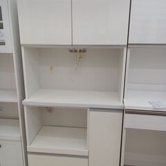 ★ジモティ割あり★  食器棚 白 W90×D45×H190 クリ...