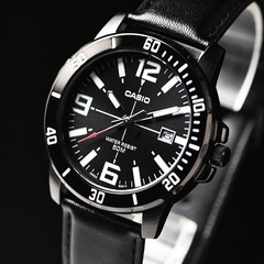 CASIO 腕時計 ブラック　シルバーメタリック　輸入モデル　日本未発売　新品の画像