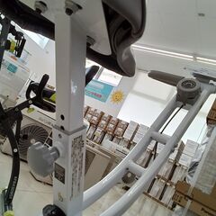 ★ジモティ割あり★ ALINCO エアロバイク ホワイト H105×D100×W46 クリーニング済み HJ6251の画像