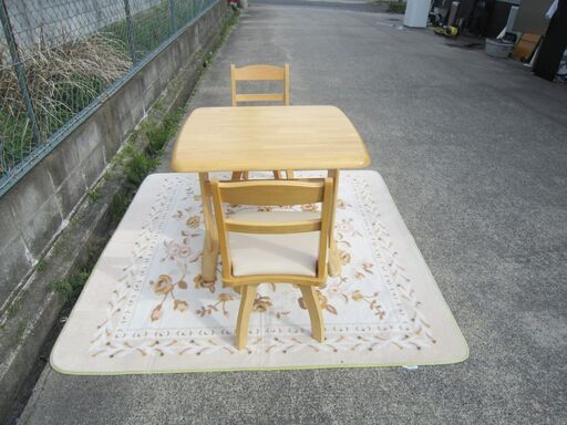 ニトリ ダイニングテーブル3点セット (テーブル×1、回転ひじ ニトリ ダイニングテーブル3点セット (テーブル×1、回転ひじ