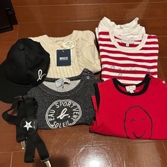 ブランド　子供服　アニエス・ベー　ブリーズ新品タグ付き　まとめ売り　長袖　半袖　キャップ　ぼうし　男の子　キッズ　サスペンダーの画像