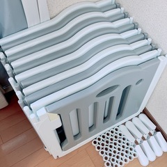 ベビー用品　サークル・寝具一式・子ども椅子の画像