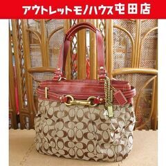 本物 COACH ハンドバッグ シグネチャー 12467 レッド...