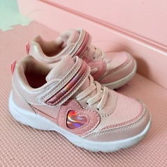 靴 スニーカー 17センチ 女の子 キラキラ ピンクの画像