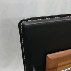 2,000→1,000円 ブックスタンド　本棚　シンプル　オシャレ　合成皮革　黒　メニュー置きにも　の画像