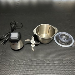 フードプロセッサー LINKChef 250W フードチョッパー ハイパワー 肉挽き 野菜みじん切り 4枚刃カッター 刻む・潰す・砕く・混ぜる 一台多役 1.2L容量 ステンレス鋼 グレー 水洗い可能 過熱保護 操作簡単 家庭用 の画像