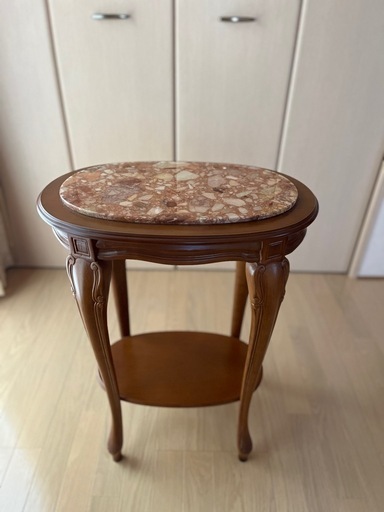 大理石 サイドテーブル コンソールテーブル 花台 猫足 期間限定値引き7000円→4000円】大理石 猫脚花台サイドテーブル 猫脚