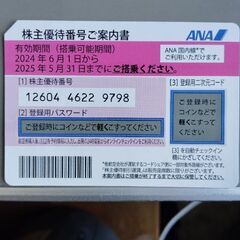 ANA株主優待券です