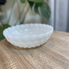 アンティーク ミルクガラス　サラダボウル  