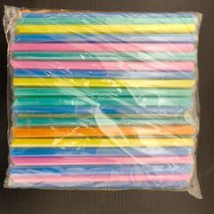 【相場半値以下】業務用タピオカストロー　無地orカラー　1袋約100本入り（大量販売可、カップもあります）の画像